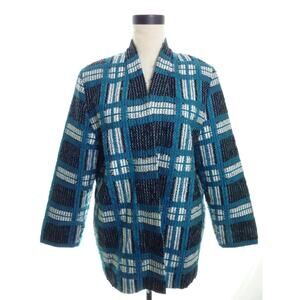 Graff women blue black long sleeve party jacket 12